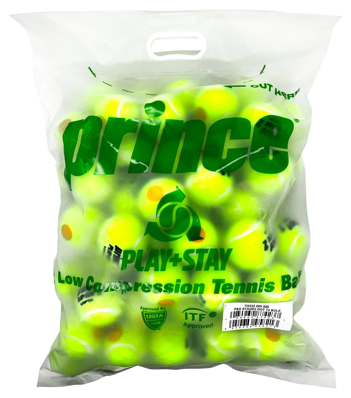 Prince Play + Stay Stage 2 Junior Tennis Balls 72 Pack 1 Prince Play + Stay Stage 2 Junior Tennis Balls 72 Pack