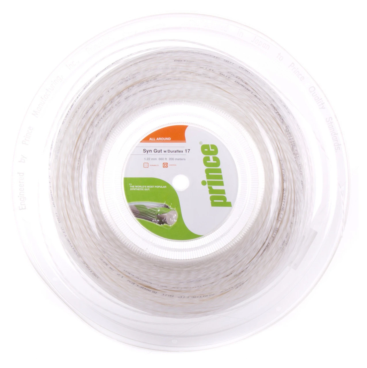 Prince Synthetic Gut Duraflex 15L 1.35mm 200M Reel 1 Prince Synthetic Gut Duraflex 15L 1.35mm 200M Reel